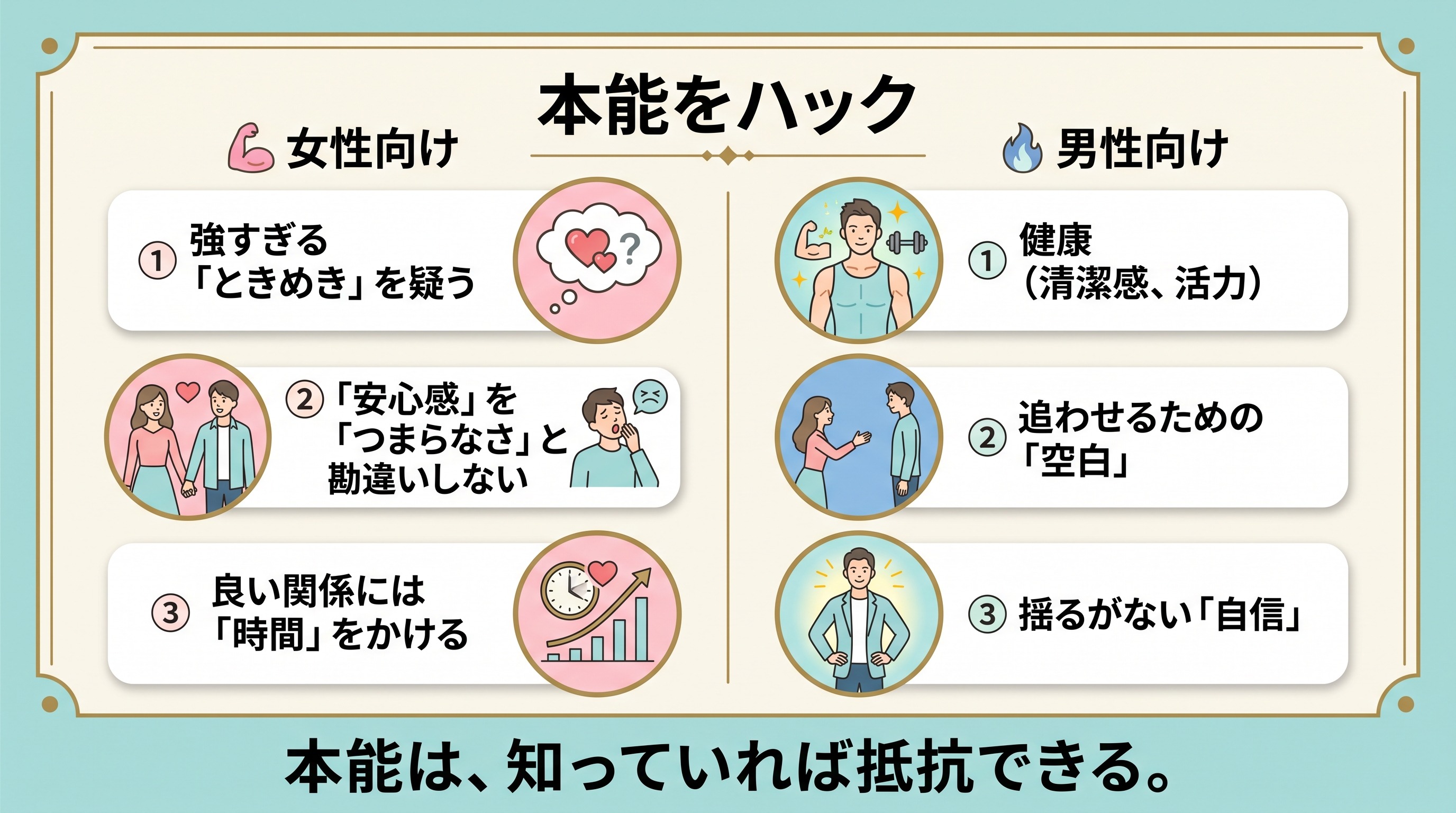 本能をハックする｜女性向け・男性向けの対策